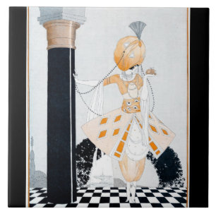 La Sultane -  Fashionable Art Deco Lady Tegeltje
