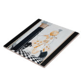 La Sultane -  modieuze Art Deco Lady Tegeltje (Zijkant)