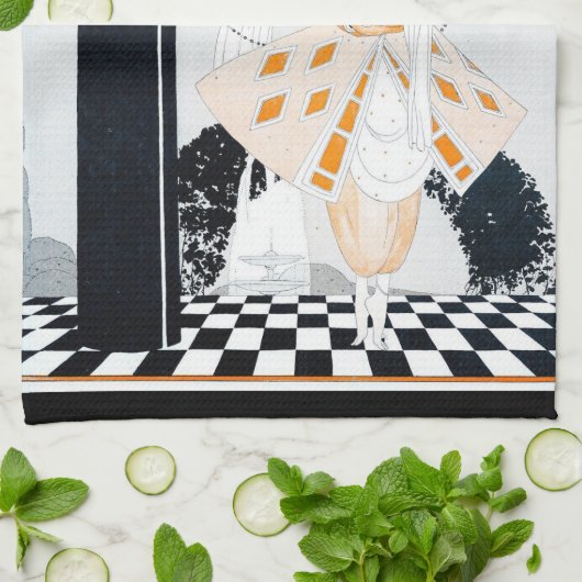 La Sultane -  modieuze Art Deco Lady Theedoek (Gevouwen)