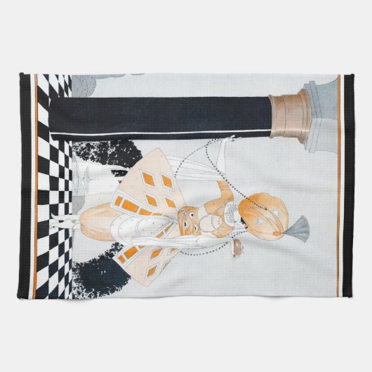 La Sultane -  modieuze Art Deco Lady Theedoek (Horizontaal)