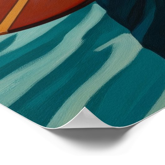 LA SURFEUSE (De Surfer) Poster (Hoek)