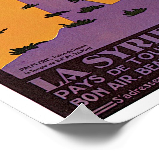 La Syrie et Le Liban (Syrië en Libanon) Poster (Hoek)