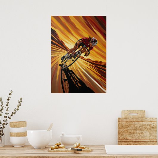 LA TANGENTE VIVE (The Sharp Tangent) Warm en Opul Poster (Keuken)