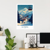 La Tania Muur Kunst Ski Poster 1 (Thuiskantoor)