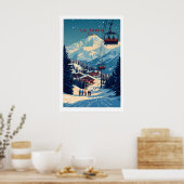 La Tania Muur Kunst Ski Print 1 (Keuken)