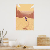 La Tania Snowboarden Reisposter Poster (Keuken)
