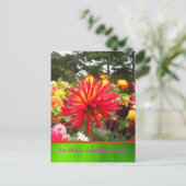 La Tarjeta Postal - Las Dalias Amarillas y Rojas Briefkaart (Staand voorkant)