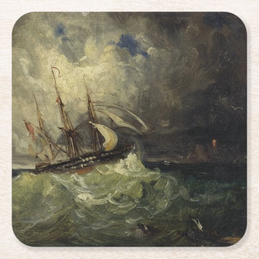 La Tempête – Félix Ziem Kartonnen Onderzetters (Voorkant)