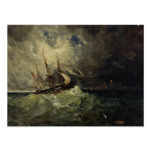 La Tempête – Félix Ziem Perfect Poster (Voorkant)