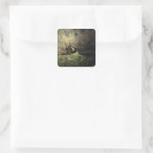 La Tempête – Félix Ziem Vierkante Sticker (Tas)