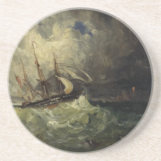 La Tempête – Félix Ziem Zandsteen Onderzetter (Voorkant)