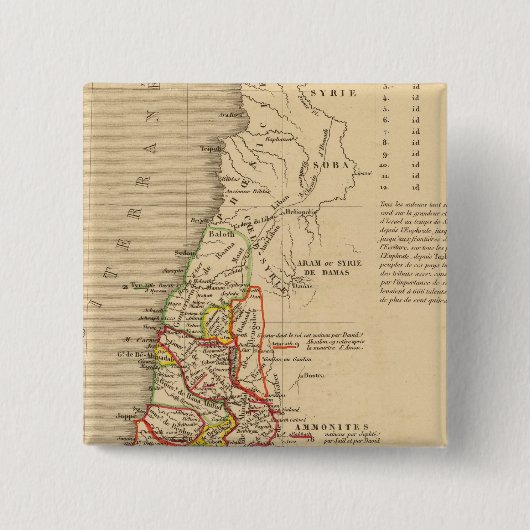 La Terre Sainte sous Salomon Vierkante Button 5,1 Cm (Voorkant)