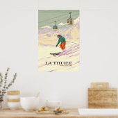 La Thuile Italië Skigebied Reisposter Poster (Keuken)