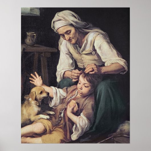 La Toilette Domestique", 1670-75 Poster (Voorkant)
