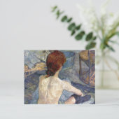 La Toilette Rousse - Toulouse-Lautrec-schilderij Briefkaart (Staand voorkant)