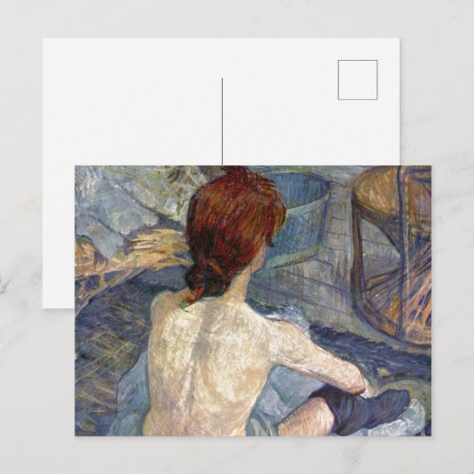 La Toilette Rousse - Toulouse-Lautrec-schilderij Briefkaart (Voorkant / Achterkant)