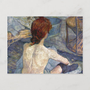 La Toilette Rousse - Toulouse-Lautrec-schilderij Briefkaart