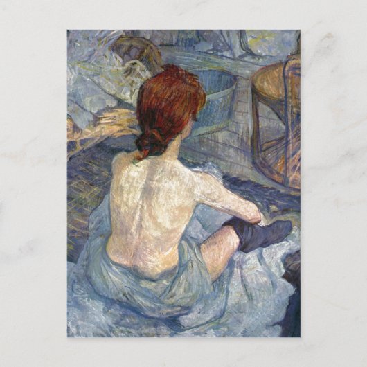 La Toilette Rousse - Toulouse-Lautrec-schilderij Briefkaart (Voorkant)