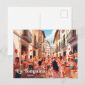 La Tomatina Bunol Spanje Briefkaart (Voorkant / Achterkant)