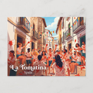 La Tomatina Bunol Spanje Briefkaart