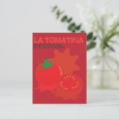 La Tomatina Festival Briefkaart (Staand voorkant)