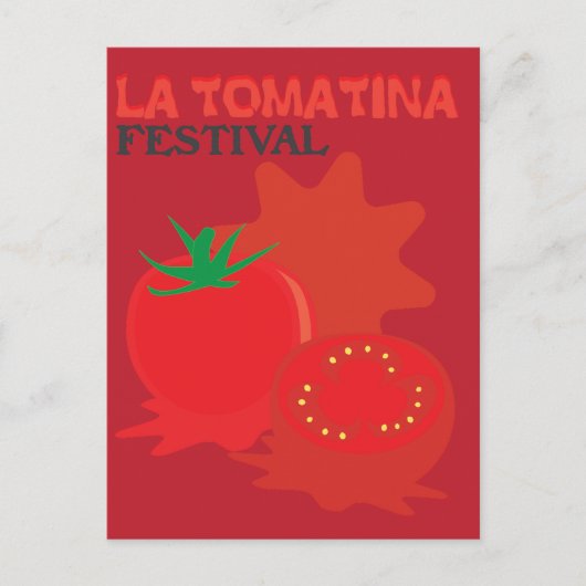 La Tomatina Festival Briefkaart (Voorkant)