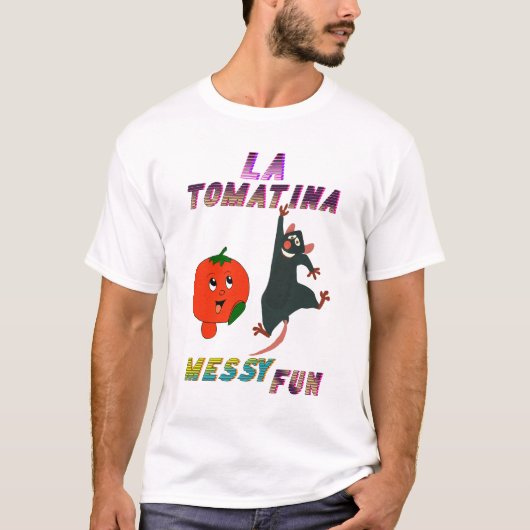 La Tomatina Messy Fun - Buñol Spanje gift Valencia T-shirt (Voorkant)