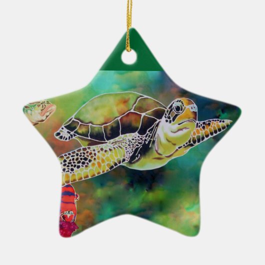 La Tortue Green Zee Turtle Keramisch Ornament (Voorkant)