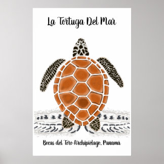La tortuga del Mar - Het Zee schildpad Poster