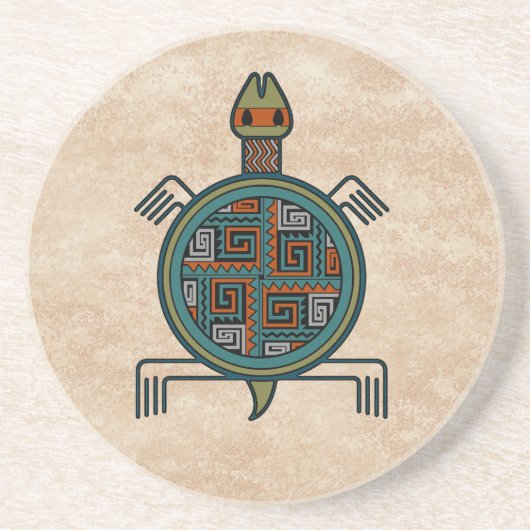 La Tortuga - Turtle Zandsteen Onderzetter (Voorkant)