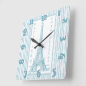 La Tour Eiffel 1889 Vierkante Klok (Hoek)