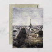 la tour eiffel briefkaart (Voorkant / Achterkant)