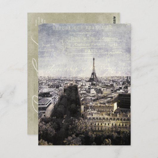 la tour eiffel briefkaart (Voorkant / Achterkant)