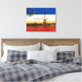La Tour Eiffel Canvas Afdruk (Insitu (Slaapkamer))