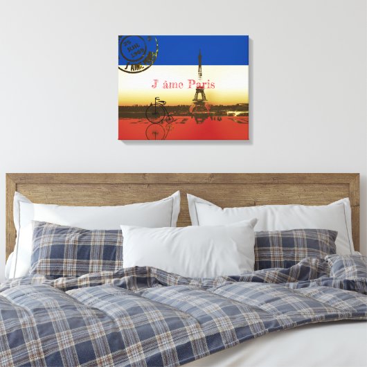 La Tour Eiffel Canvas Afdruk (Insitu (Slaapkamer))