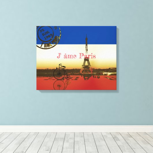La Tour Eiffel Canvas Afdruk (Insitu (Houten vloer))