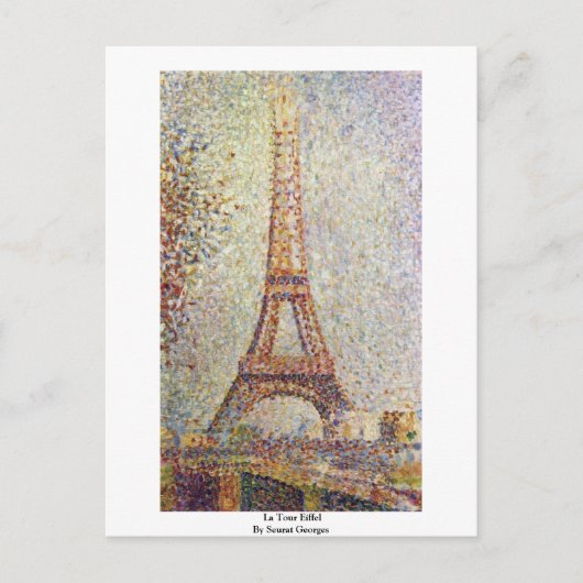 La Tour Eiffel door Seurat Georges Briefkaart (Voorkant)