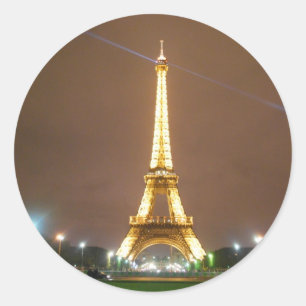 La Tour Eiffel, Eiffel Tower - Parijs, Frankrijk Ronde Sticker