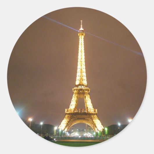 La Tour Eiffel, Eiffeltoren - Parijs, Frankrijk Ronde Sticker (Voorkant)