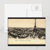 La Tour Eiffel, Paris Frankrijk c1910 Briefkaart (Voorkant / Achterkant)