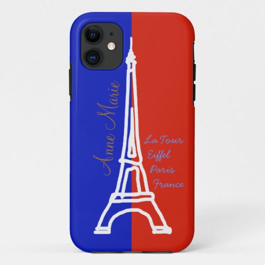 la tour Eiffel Paris gepersonaliseerd Case-Mate iPhone Case (Achterkant)