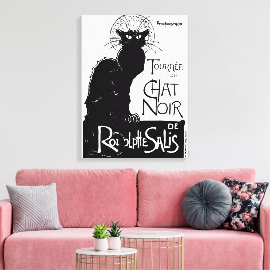 La tournée du Chat Noir Canvas Afdruk (Insitu (Woonkamer))