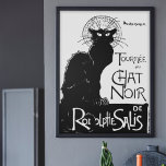 La tournée du Chat Noir Poster<br><div class="desc">Een zwarte en witte kunststijl van de pop van het iconische poster van 1896 van de kunst van de Zwitserse kunst,  de schilder van de Franse Art Nouveau Theophile Steinlen. Chat Noir is Frans voor "zwarte kat". Optionele lijsten (niet inbegrepen) zijn beschikbaar tegen extra kosten.</div>