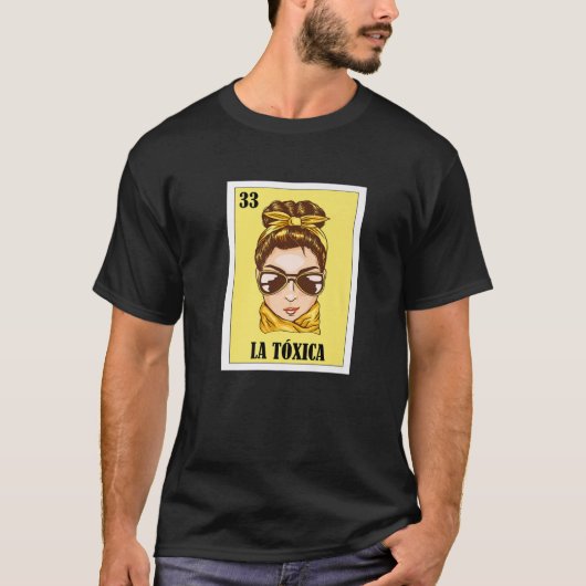 La Toxica Mexican Lottery, Bingo Card Game T-shirt (Voorkant)