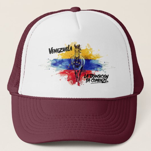 “La Transición ya comenzó” – Orgullo Venezolano Trucker Pet (Voorkant)