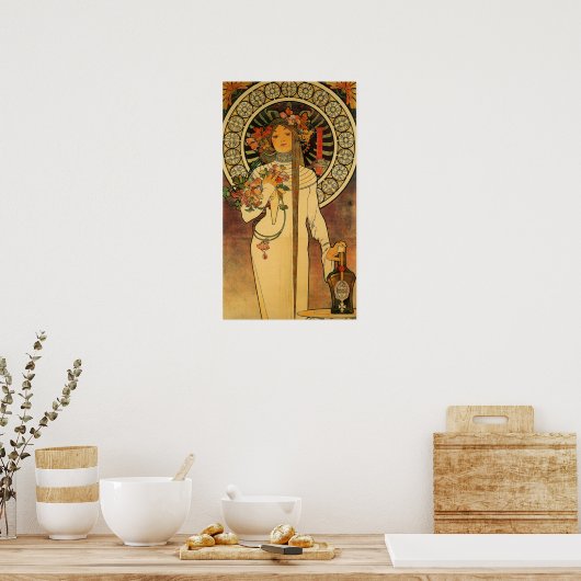 La Trappistine door Alfons Mucha - Art Nouveau Poster (Keuken)