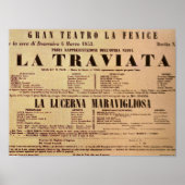 La Traviata World Premiere Poster (1853) (Voorkant)
