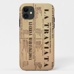 La Traviata World Premiere Poster (1853) Case-Mate iPhone Case