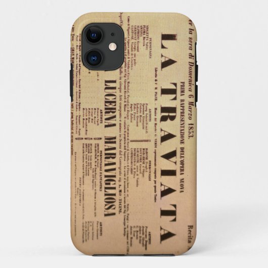 La Traviata World Premiere Poster (1853) Case-Mate iPhone Case (Achterkant)