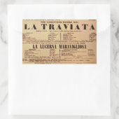 La Traviata World Premiere Poster (1853) Rechthoekige Sticker (Tas)